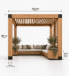 Stonewood Liora – Entegre Oturumlu Ahşap Pergola Lounge ürün görseli