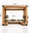 Stonewood Liora – Entegre Oturumlu Ahşap Pergola Lounge ürün görseli