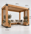 Stonewood Liora – Entegre Oturumlu Ahşap Pergola Lounge ürün görseli