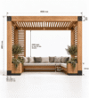 Stonewood Liora – Entegre Oturumlu Ahşap Pergola Lounge ürün görseli