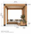 Stonewood Liora – Entegre Oturumlu Ahşap Pergola Lounge ürün görseli
