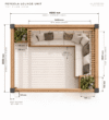 Stonewood Liora – Entegre Oturumlu Ahşap Pergola Lounge ürün görseli