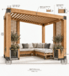 Stonewood Liora – Entegre Oturumlu Ahşap Pergola Lounge ürün görseli
