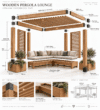 Stonewood Liora – Entegre Oturumlu Ahşap Pergola Lounge ürün görseli